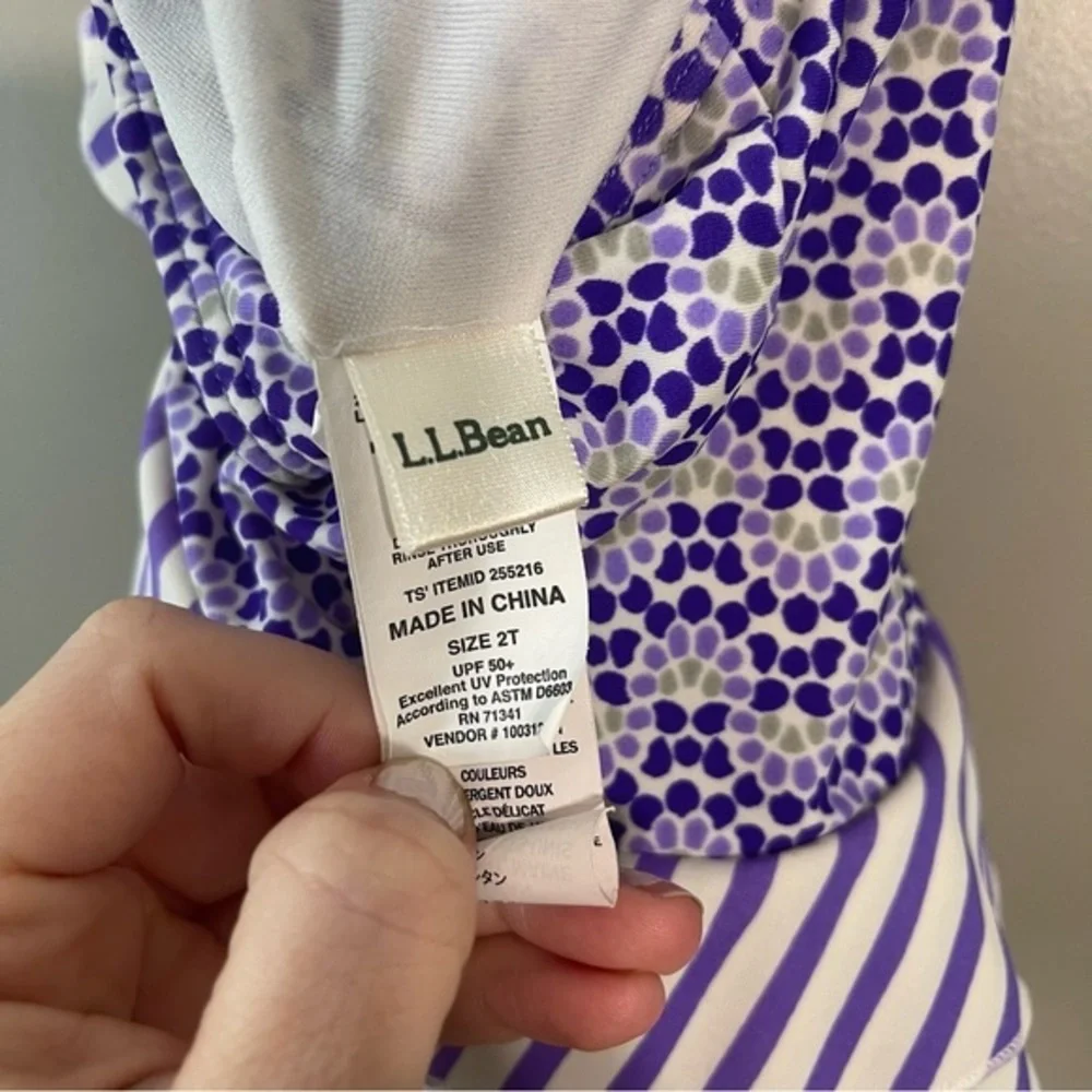 LL BEAN girls swimsuit 2T UPF50+ sun protection‎